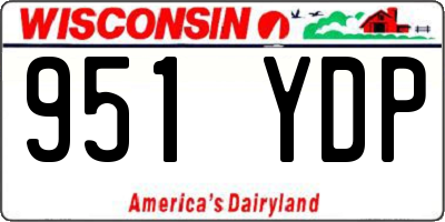 WI license plate 951YDP