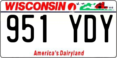 WI license plate 951YDY