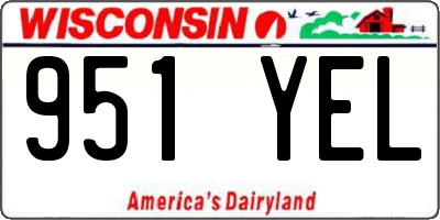 WI license plate 951YEL