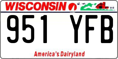 WI license plate 951YFB