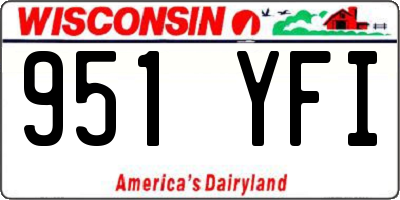 WI license plate 951YFI