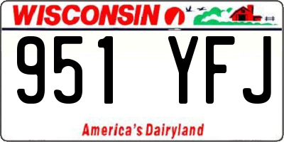 WI license plate 951YFJ