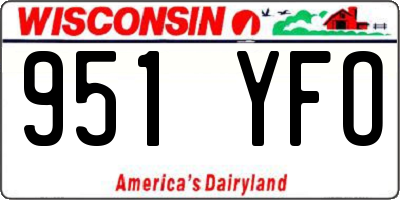 WI license plate 951YFO
