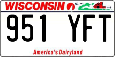 WI license plate 951YFT