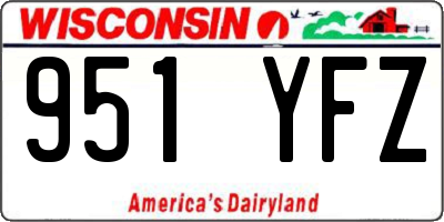 WI license plate 951YFZ