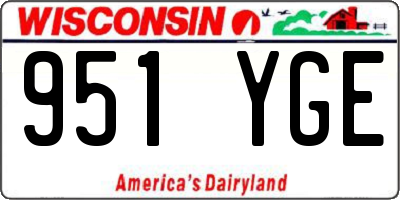 WI license plate 951YGE