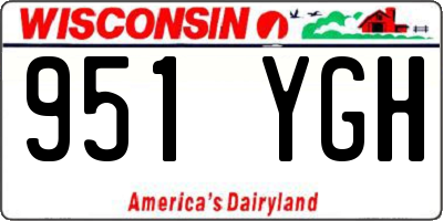 WI license plate 951YGH