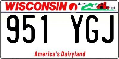 WI license plate 951YGJ