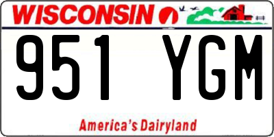 WI license plate 951YGM