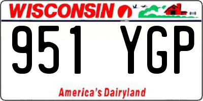 WI license plate 951YGP