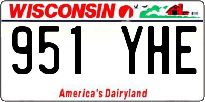 WI license plate 951YHE