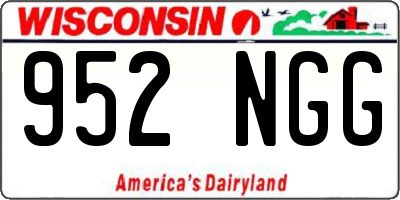 WI license plate 952NGG