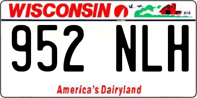 WI license plate 952NLH