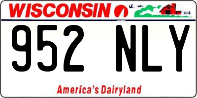 WI license plate 952NLY