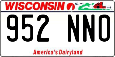 WI license plate 952NNO