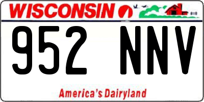 WI license plate 952NNV
