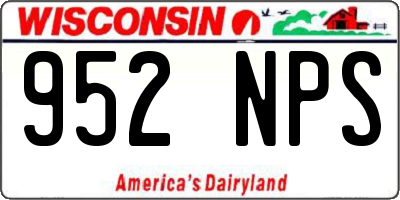 WI license plate 952NPS