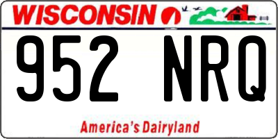 WI license plate 952NRQ