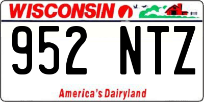 WI license plate 952NTZ