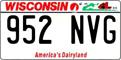 WI license plate 952NVG