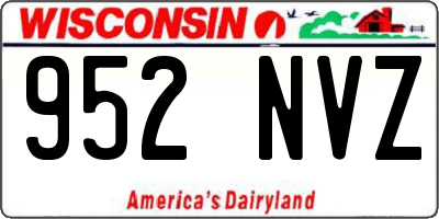 WI license plate 952NVZ