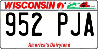WI license plate 952PJA