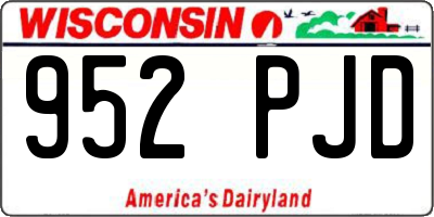 WI license plate 952PJD