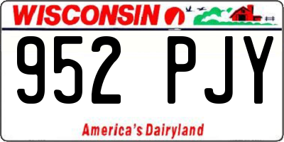 WI license plate 952PJY