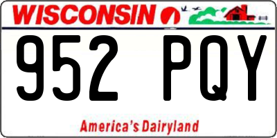 WI license plate 952PQY