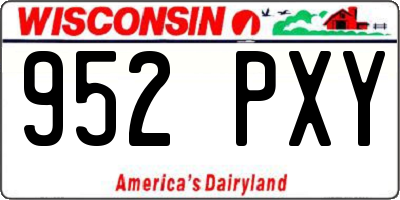 WI license plate 952PXY