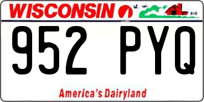 WI license plate 952PYQ