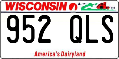 WI license plate 952QLS
