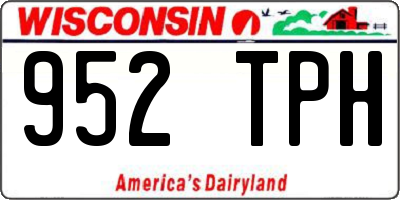 WI license plate 952TPH
