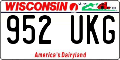 WI license plate 952UKG