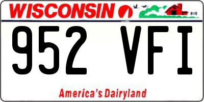 WI license plate 952VFI