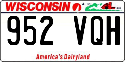 WI license plate 952VQH