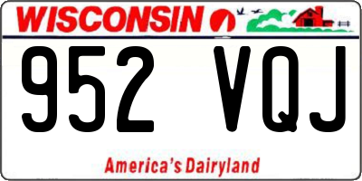 WI license plate 952VQJ