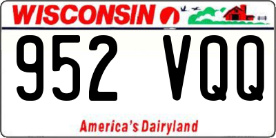 WI license plate 952VQQ