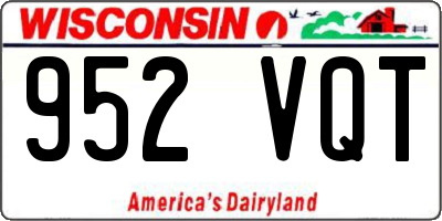 WI license plate 952VQT