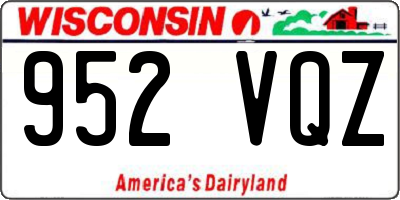 WI license plate 952VQZ
