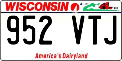 WI license plate 952VTJ