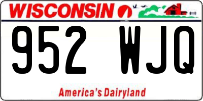 WI license plate 952WJQ
