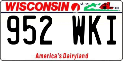 WI license plate 952WKI