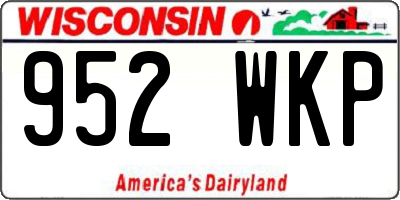 WI license plate 952WKP