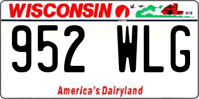 WI license plate 952WLG