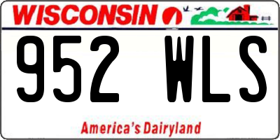 WI license plate 952WLS