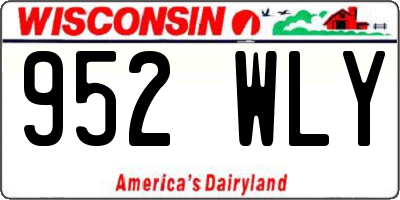 WI license plate 952WLY