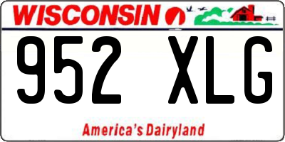 WI license plate 952XLG