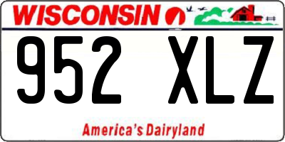 WI license plate 952XLZ