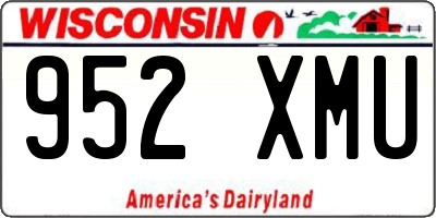 WI license plate 952XMU